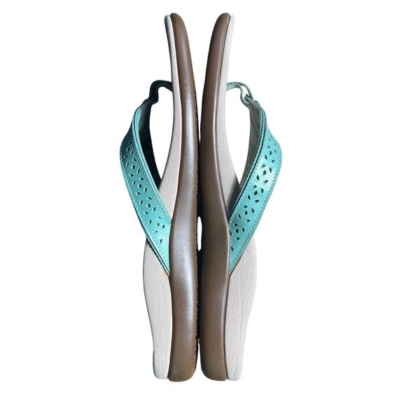 Vionic Tide Perf Tide Cassandra Sandals 11 Teal Blue Green Comfort Orthopedic - Picture 5 of 7